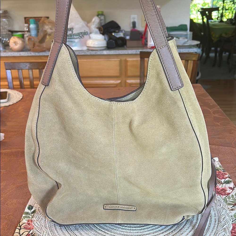 Lucky Brand Tan Hobo Bag with Slouchy Silhouette